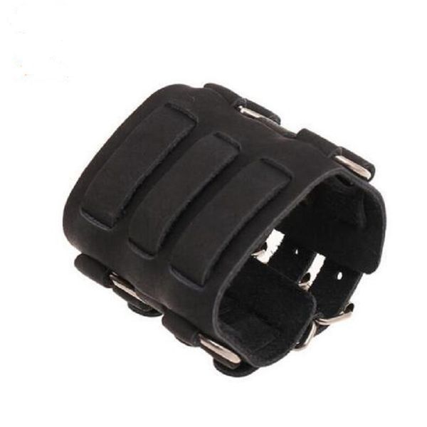 charms 3 layers stainless steel buckle mens bracelet cuff bangles genuine black leather strap wide hand wrap bracelet wristband, White
charms 3 layers stainless steel buckle mens bracelet cuff bangles genuine black leather strap wide hand wrap bracelet wristband, White