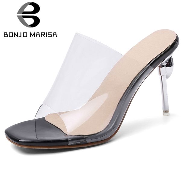 bonjomarisa female summer transparent pumps thin heels square toe mules women summer party wedding shoes woman, Black
bonjomarisa female summer transparent pumps thin heels square toe mules women summer party wedding shoes woman, Black