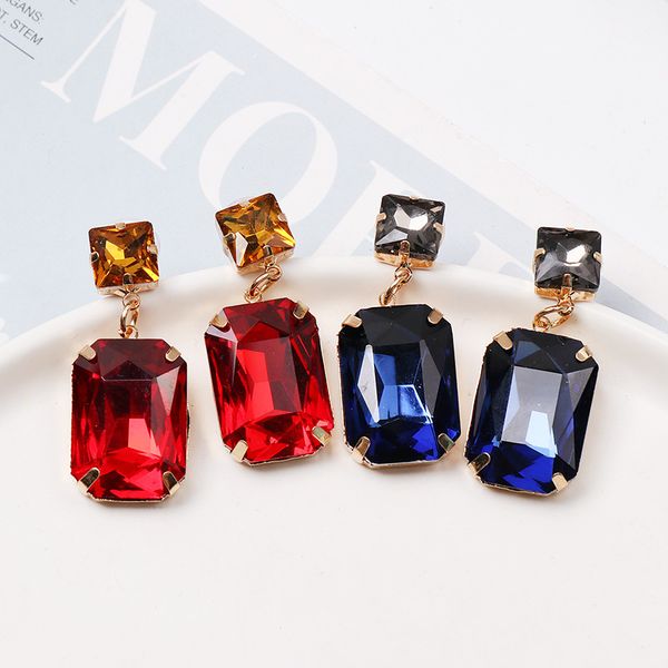 european and american wind geometric big glass drills earrings simple fashion ear accessories street pat accessories, Silver
european and american wind geometric big glass drills earrings simple fashion ear accessories street pat accessories, Silver