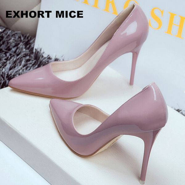 2019 women shoes pointed toe pumps patent leather dress shoes high heels boat wedding zapatos mujer 10cm/7cm/4cm, Black
2019 women shoes pointed toe pumps patent leather dress shoes high heels boat wedding zapatos mujer 10cm/7cm/4cm, Black