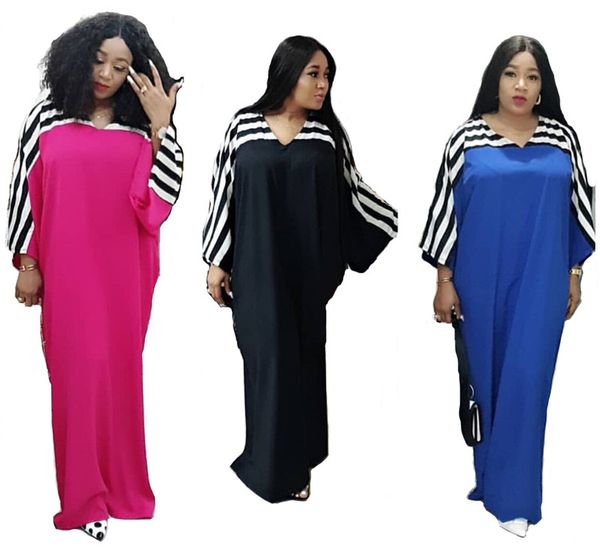 womens new designer dresses multi color striped patchwork voluminous mom dress women designer v neck dresses, Black;gray
womens new designer dresses multi color striped patchwork voluminous mom dress women designer v neck dresses, Black;gray
