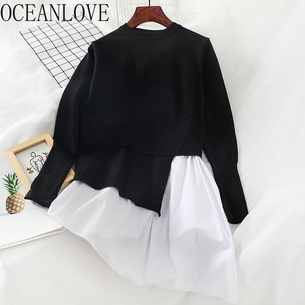 oceanlove korean ruffles women sweaters autumn 2019 winter clothes patchwork pullovers o neck fake two pieces pull femme 13147, White;black
oceanlove korean ruffles women sweaters autumn 2019 winter clothes patchwork pullovers o neck fake two pieces pull femme 13147, White;black