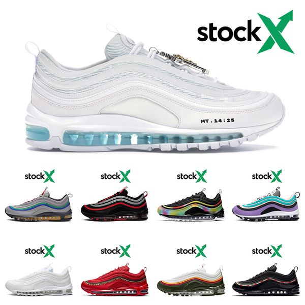 97 running shoes men women trainer triple black white reflective bred south beach indigo storm undefeated sport sneaker 36-45
97 running shoes men women trainer triple black white reflective bred south beach indigo storm undefeated sport sneaker 36-45