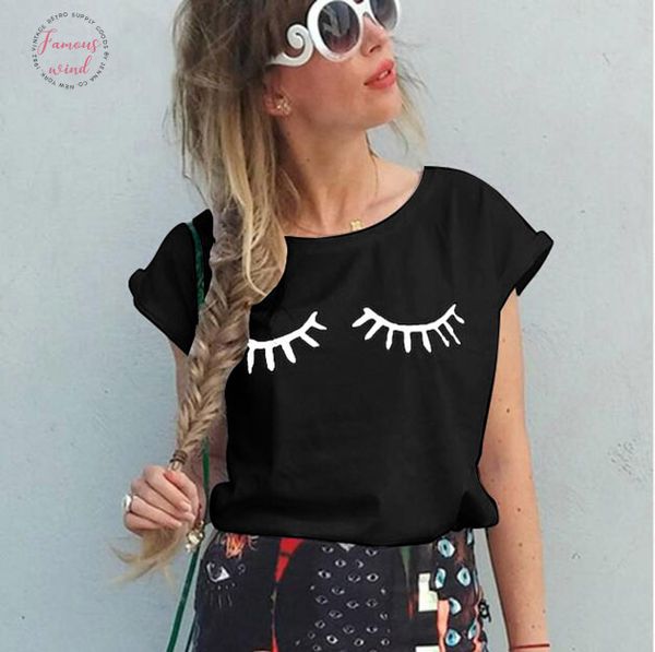 смешные 2019 новое лето с коротким рукавом ресницы women t shirt cute глаз повседневный tops тройники harajuku печать t shirt, White
смешные 2019 новое лето с коротким рукавом ресницы women t shirt cute глаз повседневный tops тройники harajuku печать t shirt, White