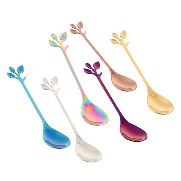 6 pieces leaf pattern stainless steel tea coffee spoon tableware colorful,12cm multicolor flatware set, silverware
6 pieces leaf pattern stainless steel tea coffee spoon tableware colorful,12cm multicolor flatware set, silverware
