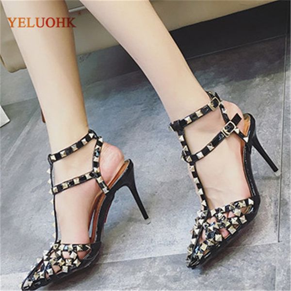 34-39 rivet high heels slingbacks shoes heel women 2019 summer shoes pumps women, Black
34-39 rivet high heels slingbacks shoes heel women 2019 summer shoes pumps women, Black