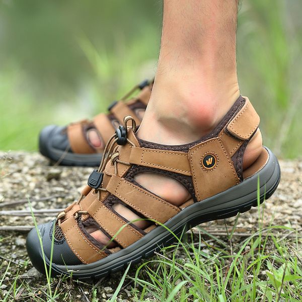 handmade leather summer beach sandals men walking shoes man flats retro shoes male footwear outdoor sport sneakers size 38-45
handmade leather summer beach sandals men walking shoes man flats retro shoes male footwear outdoor sport sneakers size 38-45