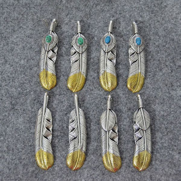 takahashi kagura goro's 925 sterling silver pendant plated gold blue turquoise feather pendant male female models thai silver
takahashi kagura goro's 925 sterling silver pendant plated gold blue turquoise feather pendant male female models thai silver