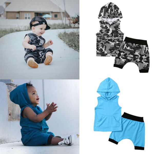 2019 new summer 1-6y kids baby boys clothes sets sleeveless camouflage hoodie pants leggings outfits clothes, White
2019 new summer 1-6y kids baby boys clothes sets sleeveless camouflage hoodie pants leggings outfits clothes, White