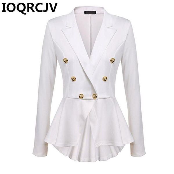 2019 autumn women suit coat long sleeve blazer double-breasted casual slim coat business suit outwear long blazers jacket r528, White;black
2019 autumn women suit coat long sleeve blazer double-breasted casual slim coat business suit outwear long blazers jacket r528, White;black