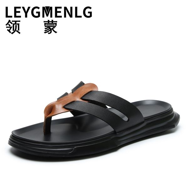 flip-flop slippers men summer fashion all-match platform genuine leather flip-flops non-slip split toe beach shoes, Black
flip-flop slippers men summer fashion all-match platform genuine leather flip-flops non-slip split toe beach shoes, Black