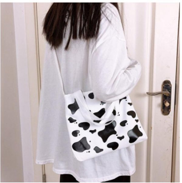 fashion milk cow prints shoulder bag cotton cloth bag shopping large canvas shopping crossbody style lady tote bags
fashion milk cow prints shoulder bag cotton cloth bag shopping large canvas shopping crossbody style lady tote bags