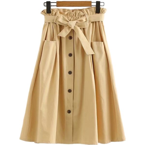 skirts merry pretty women's lace up solid a-line 2021 autumn single-breasted pockets knee-length femme casual loose skirt, Black
skirts merry pretty women's lace up solid a-line 2021 autumn single-breasted pockets knee-length femme casual loose skirt, Black