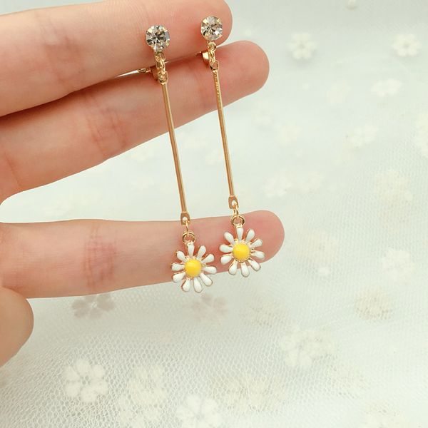 long clip on earrings without piercing daisy non pierced clips clips for ears without puncture, Silver
long clip on earrings without piercing daisy non pierced clips clips for ears without puncture, Silver