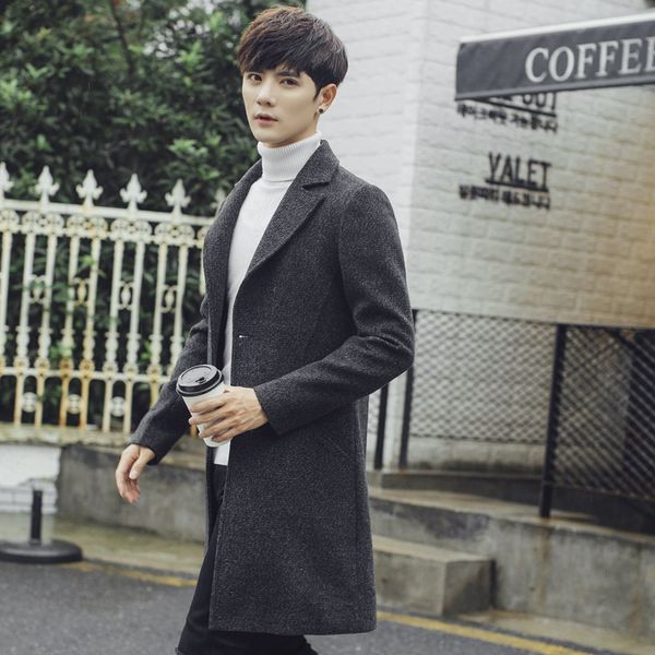 2018 winter men's casual wool trench coat fashion business long coat menthicken slim overcoat jacket male brand clothes m-5xl, Black
2018 winter men's casual wool trench coat fashion business long coat menthicken slim overcoat jacket male brand clothes m-5xl, Black