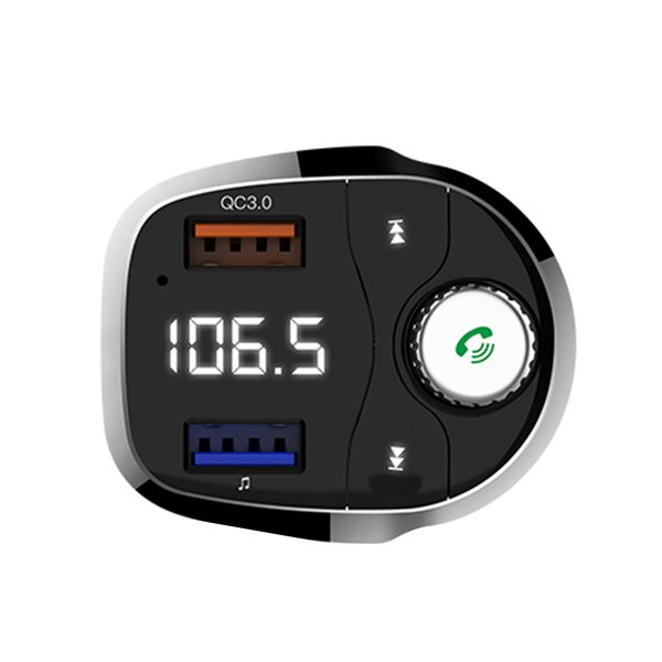 

car bluetooth fm transmitters wireless bluetooth handscar kit mp3 players usb phone fast charger