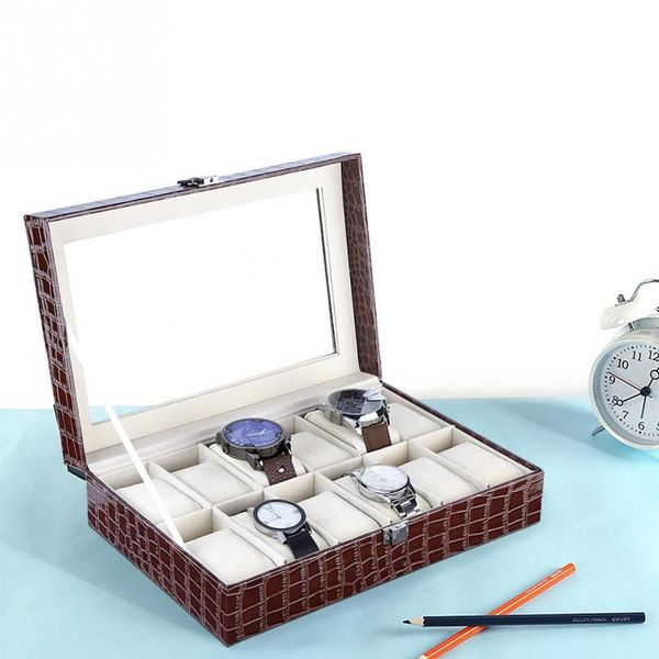 12 slots grid pu leather watch display box jewelry storage organizer case locked boxes saat kutusu caixa para relogio, Black;blue
12 slots grid pu leather watch display box jewelry storage organizer case locked boxes saat kutusu caixa para relogio, Black;blue