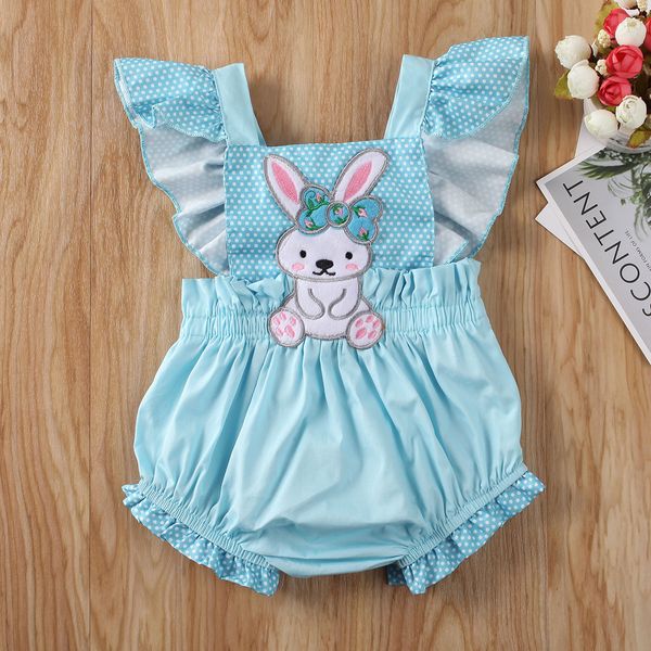 newborn girl rabbit embroidery romper flying sleeve jumpsuit ruffled polka dots romper, Blue
newborn girl rabbit embroidery romper flying sleeve jumpsuit ruffled polka dots romper, Blue