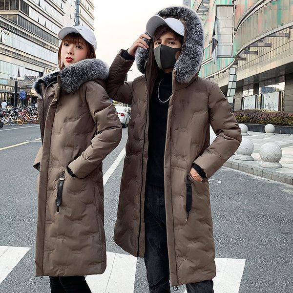 brand men/women's down jacket winter long down coat fashion fur collar jackets for couples windbreakers winter overcoats, Black
brand men/women's down jacket winter long down coat fashion fur collar jackets for couples windbreakers winter overcoats, Black