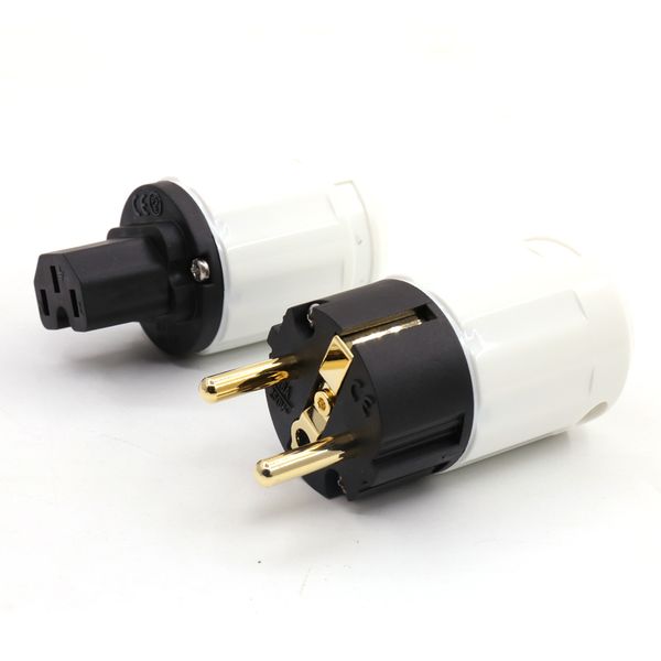 5piars hight quality p320+c320 24k gold plated schuko power plug european plug adapter schuko type for germany, france, europe
5piars hight quality p320+c320 24k gold plated schuko power plug european plug adapter schuko type for germany, france, europe