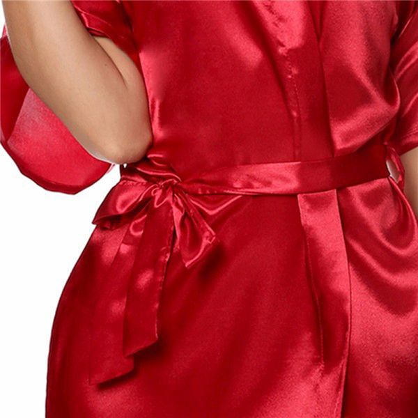 novelty solid female satin robe gown navyblue chinese sleepwear women kimono with belt short nightgown d128-011, Black;red
novelty solid female satin robe gown navyblue chinese sleepwear women kimono with belt short nightgown d128-011, Black;red