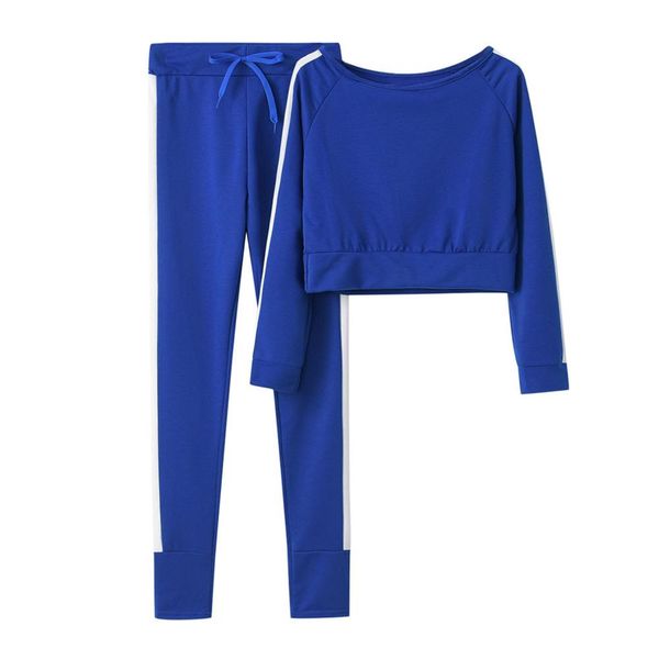 wholesale-2pcs women solid color o-neck pullover shirt and pant tracksuit outdoor running sportwear suit for ladies 2019 clothes new, Black;blue
wholesale-2pcs women solid color o-neck pullover shirt and pant tracksuit outdoor running sportwear suit for ladies 2019 clothes new, Black;blue