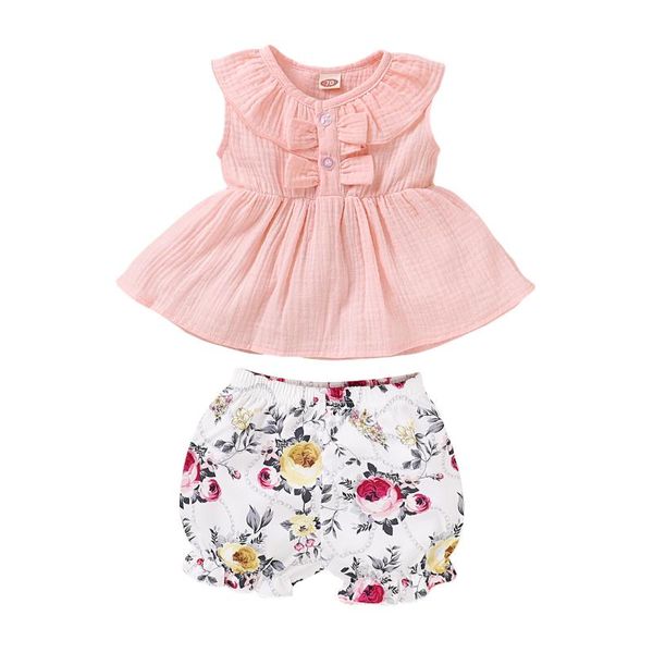 clothing sets born girl sleeveless crew neck t-shirt dress+tutu cute floral shorts princess 2pcs clothes trousers outfits set 0-24m, White
clothing sets born girl sleeveless crew neck t-shirt dress+tutu cute floral shorts princess 2pcs clothes trousers outfits set 0-24m, White