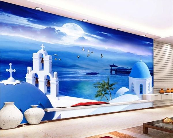 home decor 3d wallpaper beautiful castle mediterranean landscape interior decoration silk mural wallpaper 
home decor 3d wallpaper beautiful castle mediterranean landscape interior decoration silk mural wallpaper