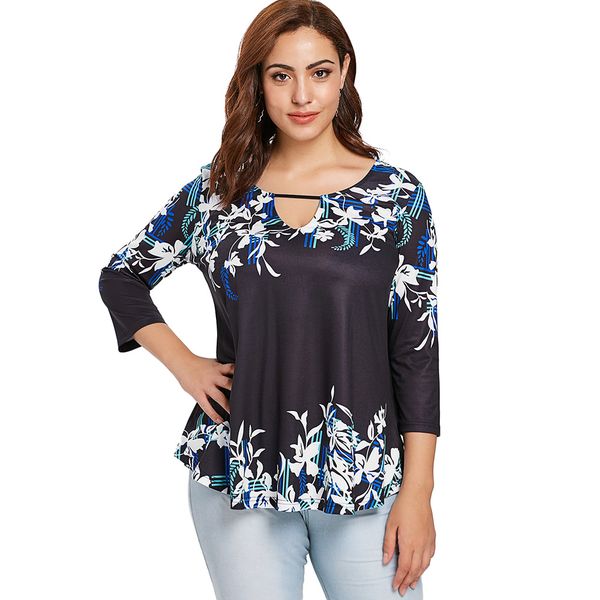 kenancy fashion keyhole collar quarter sleeves spring women blouse plus size casual loose shirts floral print blusas 5xl, White
kenancy fashion keyhole collar quarter sleeves spring women blouse plus size casual loose shirts floral print blusas 5xl, White