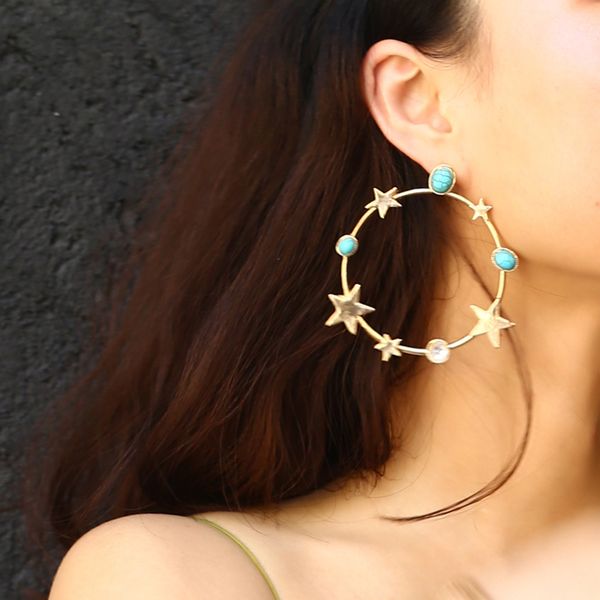 jujia gold drop earrings jewelry earrings for women star geometric metal earring female fashion jewelry gifts, Silver
jujia gold drop earrings jewelry earrings for women star geometric metal earring female fashion jewelry gifts, Silver