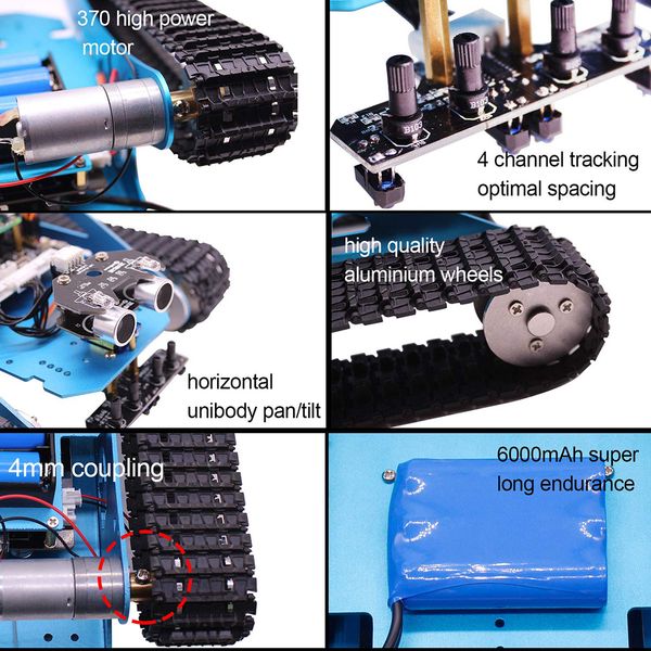 tracked tank smart robotic kit bluetooth video programming diy self-balance car robot with raspberry 4b(1/2/4g) electronic toy
tracked tank smart robotic kit bluetooth video programming diy self-balance car robot with raspberry 4b(1/2/4g) electronic toy