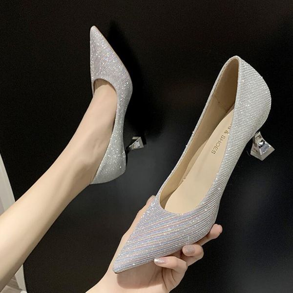 high heel shoes women shoes woman fashion pointed toe sequins 2020 spring new silver stiletto heel fashion sequins gradient d77, Black
high heel shoes women shoes woman fashion pointed toe sequins 2020 spring new silver stiletto heel fashion sequins gradient d77, Black