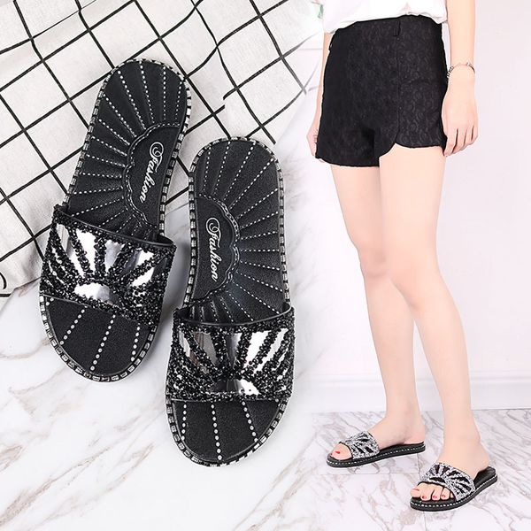 factory direct sale slippers women wear fashionable and versatile sun flash drill korean version ins antiskid and wearresistant shoes a in s, Black
factory direct sale slippers women wear fashionable and versatile sun flash drill korean version ins antiskid and wearresistant shoes a in s, Black