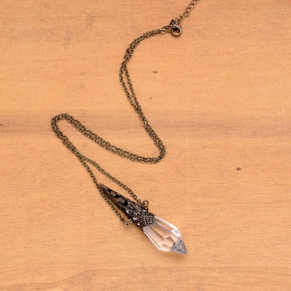 qilmily clear crystal glass hollow pendants necklaces for women men retro bronze pyramid geometric necklace jewelry gifts, Silver
qilmily clear crystal glass hollow pendants necklaces for women men retro bronze pyramid geometric necklace jewelry gifts, Silver