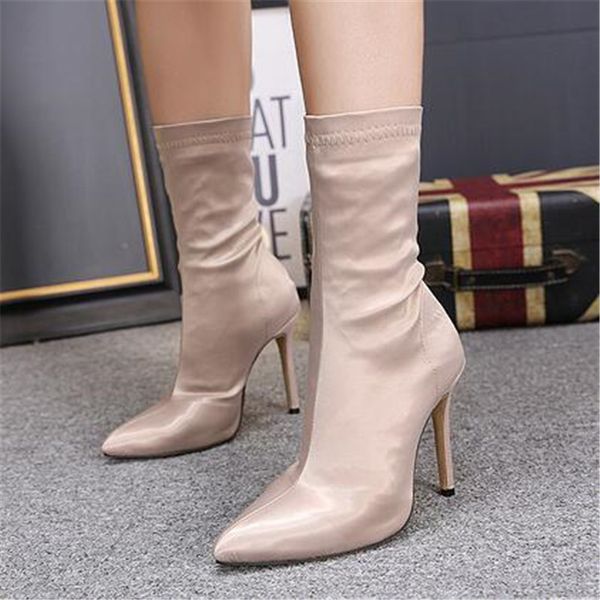 high stiletto heels boots women pointy toe stocking sock shoes pumps boots mid calf spring autumn booties black blue beige
high stiletto heels boots women pointy toe stocking sock shoes pumps boots mid calf spring autumn booties black blue beige