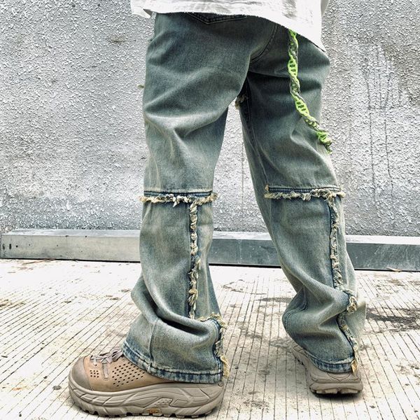 uncledonjm antique stitching jeans men's loose straight fashion wide leg pants all-match distressed jeans men s l xl xxl, Blue
uncledonjm antique stitching jeans men's loose straight fashion wide leg pants all-match distressed jeans men s l xl xxl, Blue