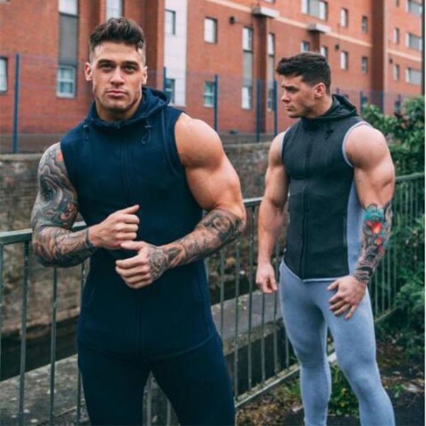 brand gym running men t-shirt hoodie sweatshirt sport hooded sleeveless t shirts fitness bodybuilding waistcoat joggers clothing, Black;blue
brand gym running men t-shirt hoodie sweatshirt sport hooded sleeveless t shirts fitness bodybuilding waistcoat joggers clothing, Black;blue