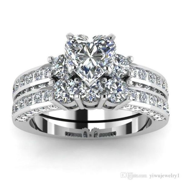 gorgeous brand jewelry 925 sterling silver white sapphire diamond heart ring set christmas anniversary proposal gift bridal wedding jewelry
gorgeous brand jewelry 925 sterling silver white sapphire diamond heart ring set christmas anniversary proposal gift bridal wedding jewelry