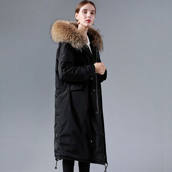 big real natural raccoon fur 2019 winter jacket coat women white duck down jacket thick warm female long plus size parka, Black
big real natural raccoon fur 2019 winter jacket coat women white duck down jacket thick warm female long plus size parka, Black