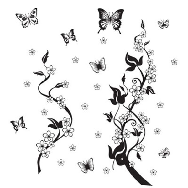 sticker on the fridge black butterfly vine flower wall stickers kitchen decoration decals on the furniture
sticker on the fridge black butterfly vine flower wall stickers kitchen decoration decals on the furniture