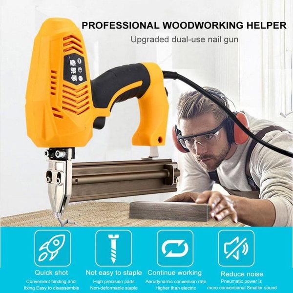 dual-purpose adjustable nail dedicated nailer 45pcs/min electric nailer gun electric stapler straight nail gun tool for wood