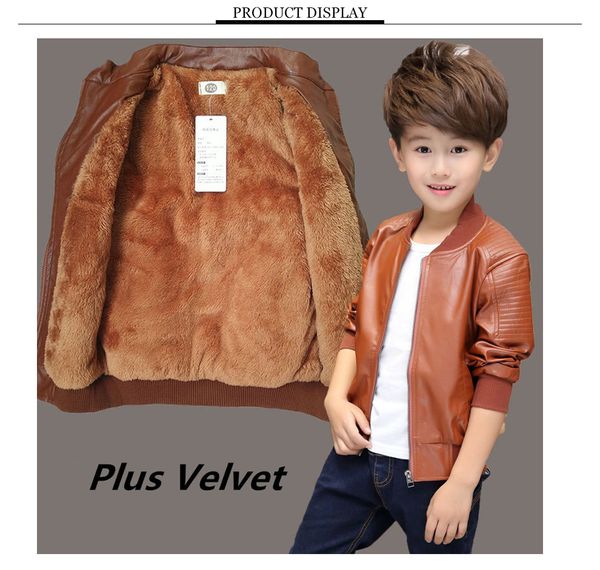 boys coat fall and winter casual outerwear 2019 new children's spring and autumn models leather jacket plus velvet thickened, Blue;gray
boys coat fall and winter casual outerwear 2019 new children's spring and autumn models leather jacket plus velvet thickened, Blue;gray