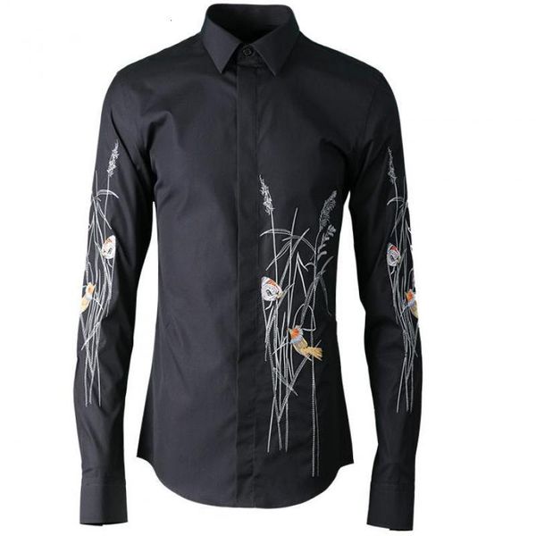 mens shirs luxury painting and flowers embroidery long sleeve mens dress shirts plus size 4xl turn-down collar shirts man, White;black
mens shirs luxury painting and flowers embroidery long sleeve mens dress shirts plus size 4xl turn-down collar shirts man, White;black