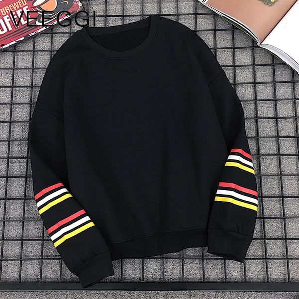 veeggi 2019 autumn winter women's plus velvet fashionable long sleeve casual sweatshirt striped o-neck sweatshirt 1811065, Black
veeggi 2019 autumn winter women's plus velvet fashionable long sleeve casual sweatshirt striped o-neck sweatshirt 1811065, Black