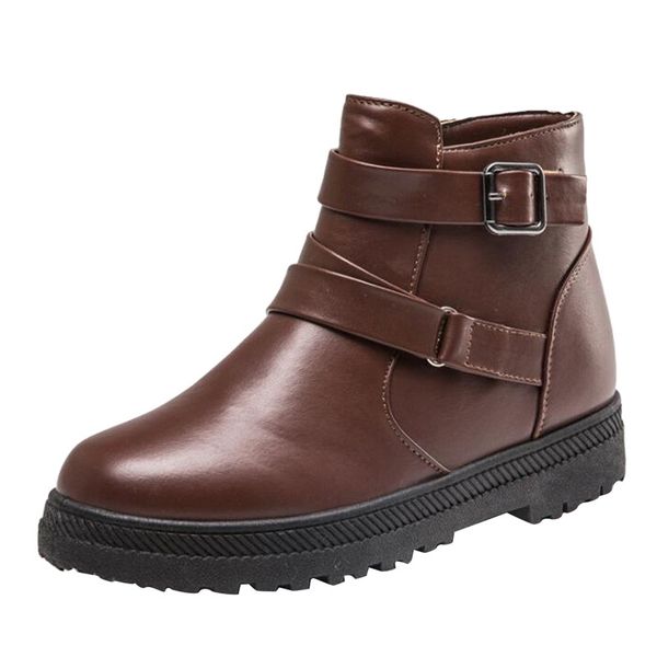 new pu leather ankle boots women boots platform buckle strap flat shoes woman casual snow plus size 35-44, Black
new pu leather ankle boots women boots platform buckle strap flat shoes woman casual snow plus size 35-44, Black