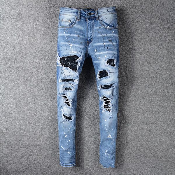 new mens designer jeans luxury mens zipper jeans para hombre ripped denim pants mens designer uxury pants size 28-42, Blue
new mens designer jeans luxury mens zipper jeans para hombre ripped denim pants mens designer uxury pants size 28-42, Blue