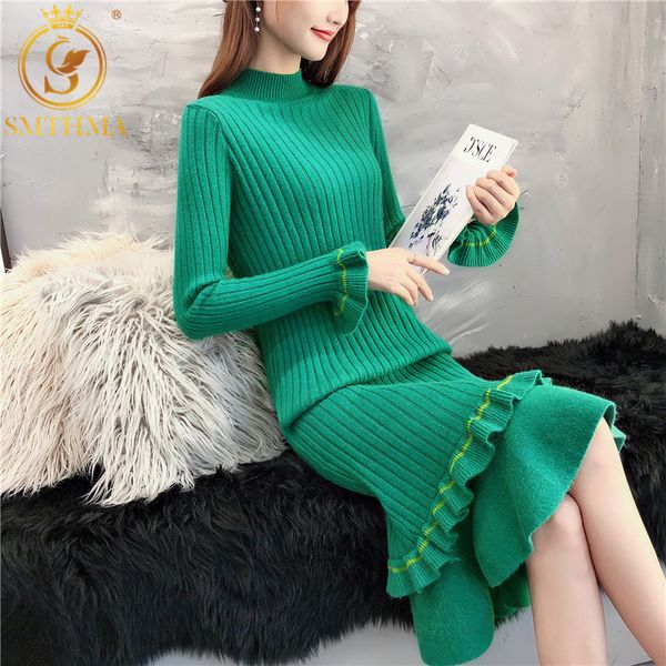 smthma new fashion winter sweet sweater dress women ruffles pullover long sleeve sweater knitted clothes, Black;gray
smthma new fashion winter sweet sweater dress women ruffles pullover long sleeve sweater knitted clothes, Black;gray