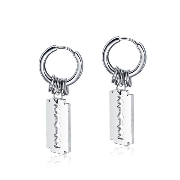 fashion blade men's dangle earring cicle stainless steel earrings for men males silver punk rock ear jewelry
fashion blade men's dangle earring cicle stainless steel earrings for men males silver punk rock ear jewelry
