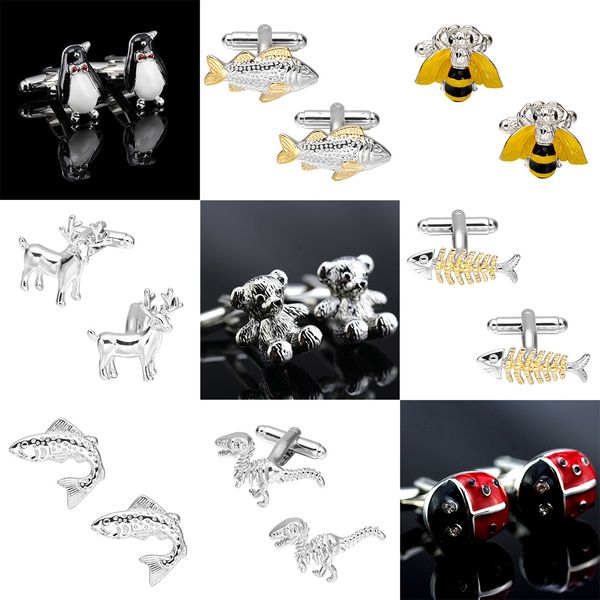 memolissa fashion animal cufflink 1 pair low price pig dog deer fish eagle peacock design high-grade jewelry men's, Silver;golden
memolissa fashion animal cufflink 1 pair low price pig dog deer fish eagle peacock design high-grade jewelry men's, Silver;golden