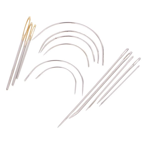 pack of 14 assorted sizes hand repair kit upholstery sewing needles carpet leather curved canvas, Black
pack of 14 assorted sizes hand repair kit upholstery sewing needles carpet leather curved canvas, Black